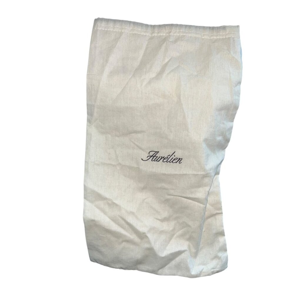 Aurelien cotton brown drawstring designer dust bag 8.5x14"